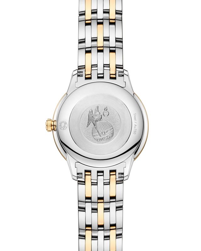 De Ville Prestige 27.5mm with White Dial in Stainless Steel and Yellow Gold