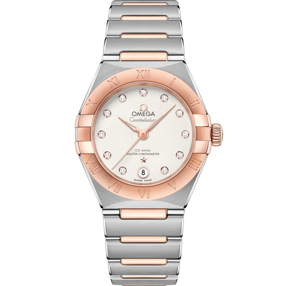 Constellation 29mm with Silver Diamond Dial in Stainless Steel and Rose Gold