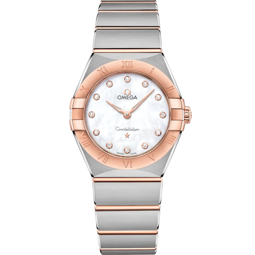 Constellation 28mm with White Diamond Dial in Stainless Steel and Rose Gold