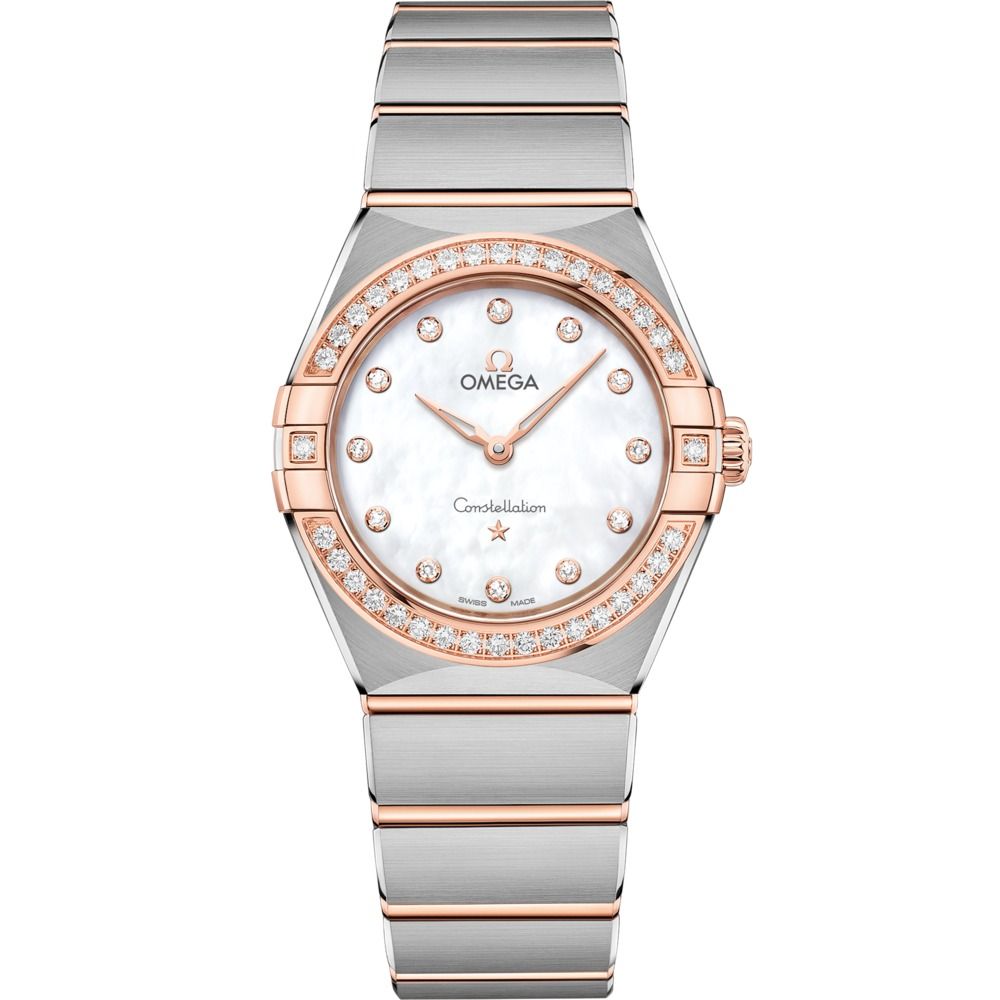 Constellation 28mm with White Diamond Dial and Diamond Bezel in Stainless Steel and Rose Gold