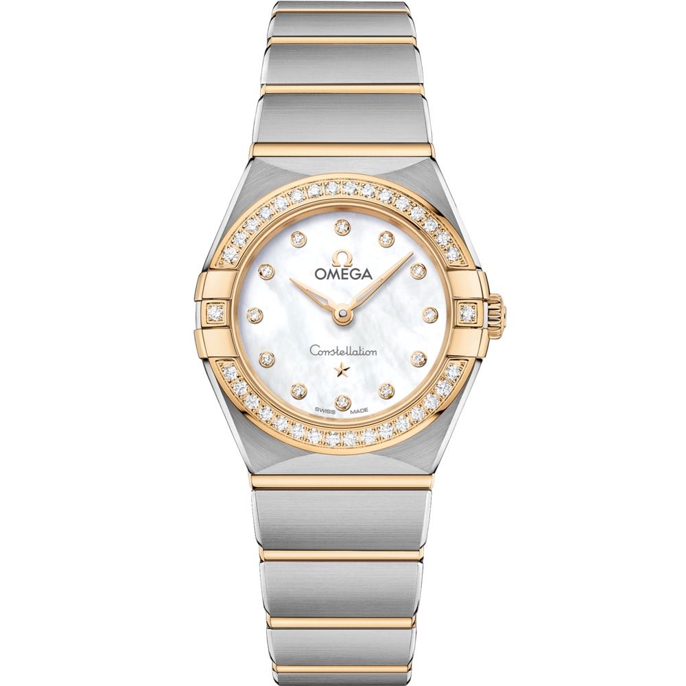 Constellation 25mm with White Diamond Dial and Diamond Bezel in Stainless Steel and Yellow Gold