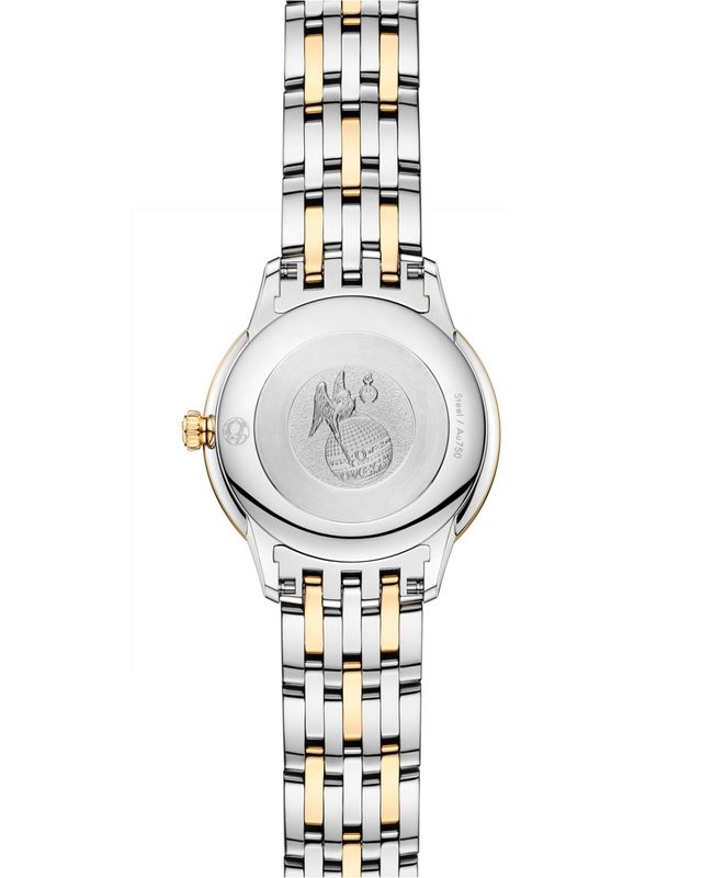 De Ville Prestige 27.5mm with White Diamond Dial and Diamond Bezel in Stainless Steel and Yellow Gold