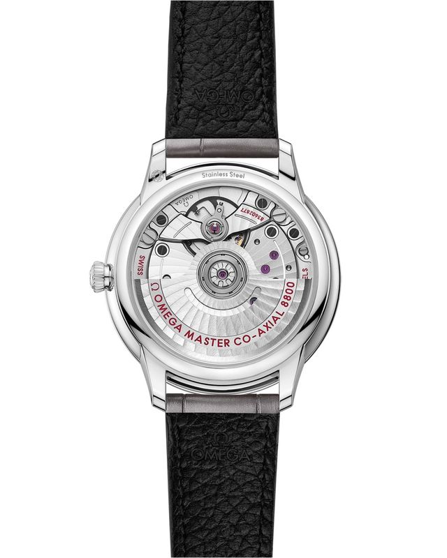 De Ville Prestige 34mm with Silver Diamond Dial in Stainless Steel on Grey Alligator Strap