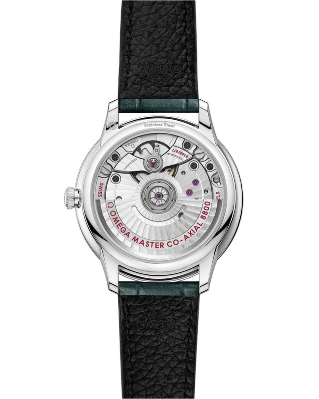 De Ville Prestige 34mm with Green Diamond Dial in Stainless Steel on Green Alligator Strap