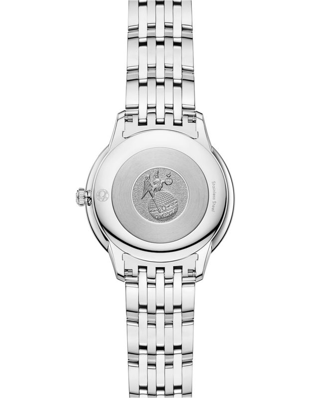 De Ville Prestige 30mm with White Diamond Dial and Diamond Bezel in Stainless Steel