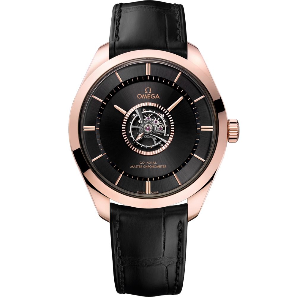 De Ville Tourbillon Numbered Edition 43mm with Black Dial in Rose Gold and White Gold
