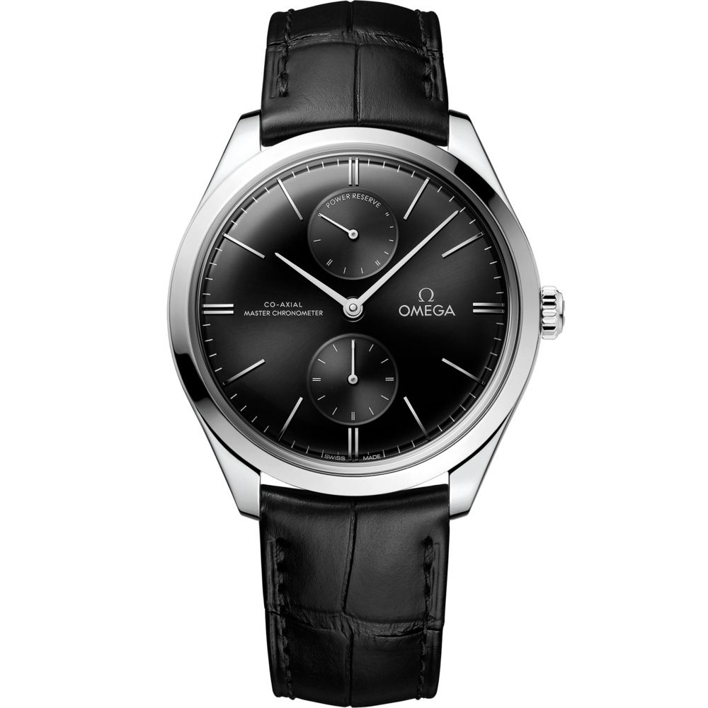 De Ville Tresor 40mm with Black Dial in Stainless Steel on Black Alligator Strap