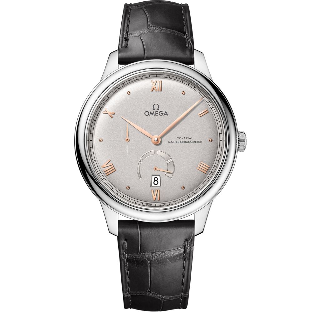 De Ville Prestige 41mm with Grey Dial in Stainless Steel on Grey Alligator Strap