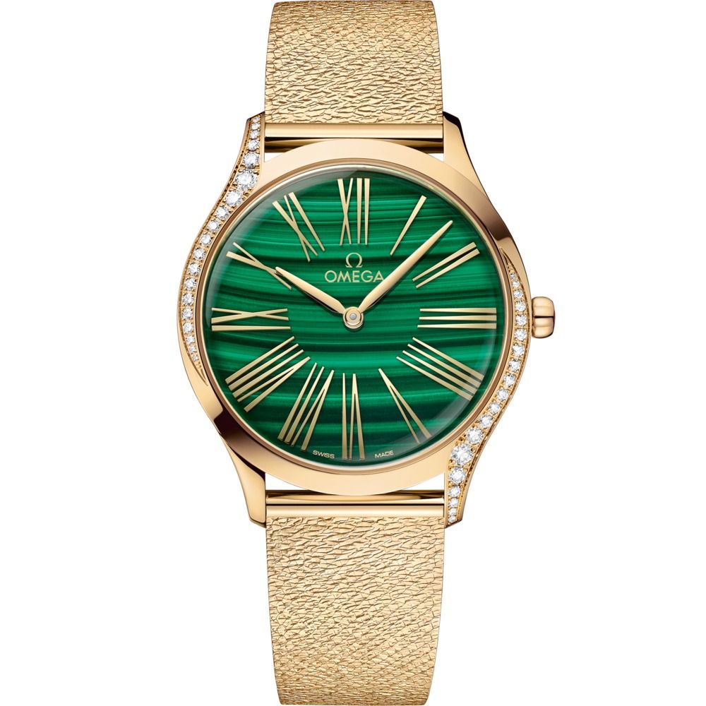 De Ville Tresor 36mm with Green Dial in Yellow Gold