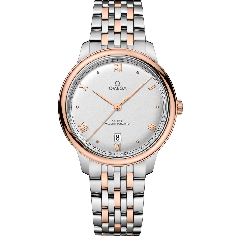 De Ville Prestige 40mm with Silver Dial in Stainless Steel and Rose Gold