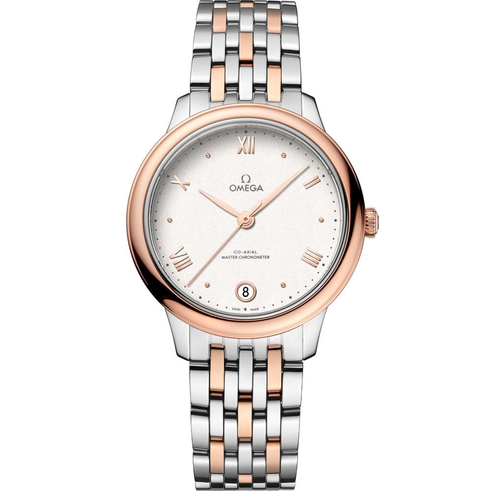 De Ville Prestige 34mm with Silver Dial in Stainless Steel and Rose Gold Ref. 434.20.34.20.02.001