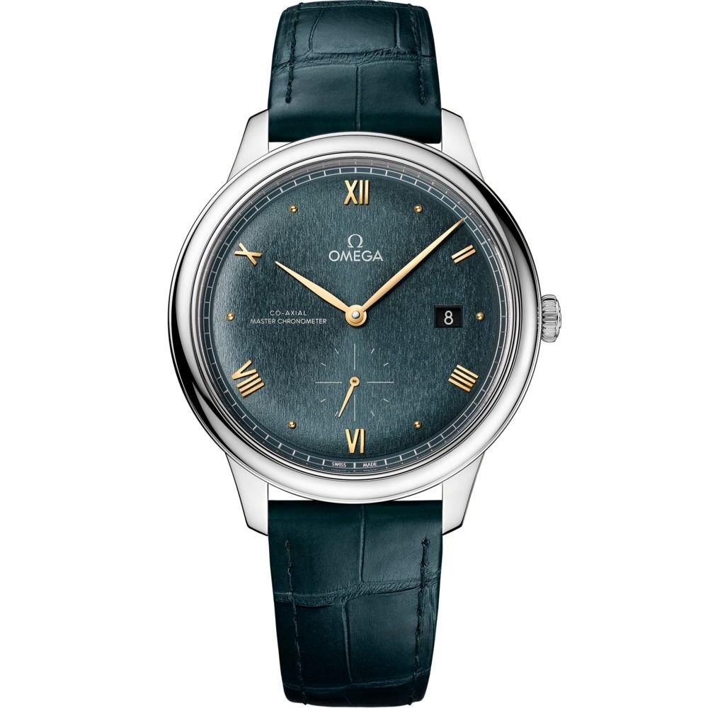 De Ville Prestige 41mm with Green Dial in Stainless Steel on Green Alligator Strap