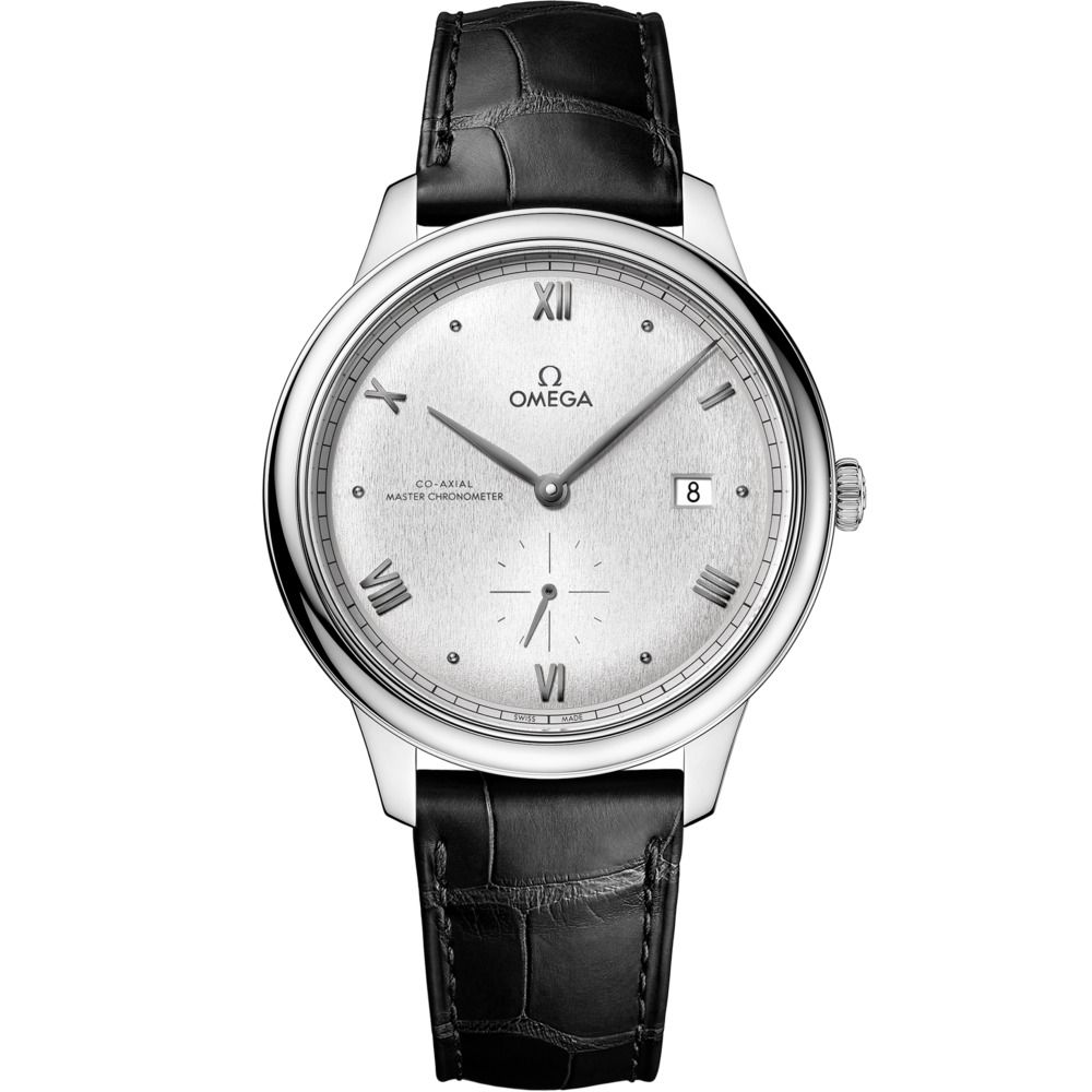 De Ville Prestige 41mm with Silver Dial in Stainless Steel on Black Alligator Strap