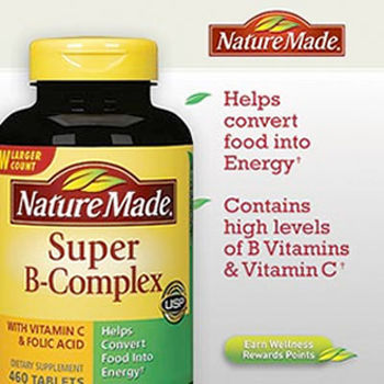 Nature Made Super B-Complex Vitamin B12 B6 C Antioxidant Nervous System 460 tablets