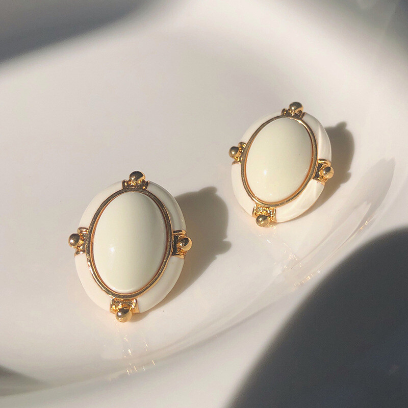 White Vintage Earrings