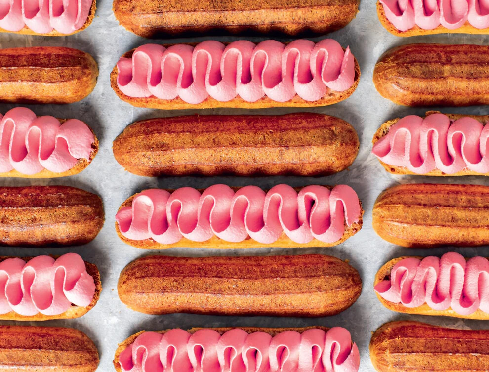 Classic Strawberry Glaze Éclairs