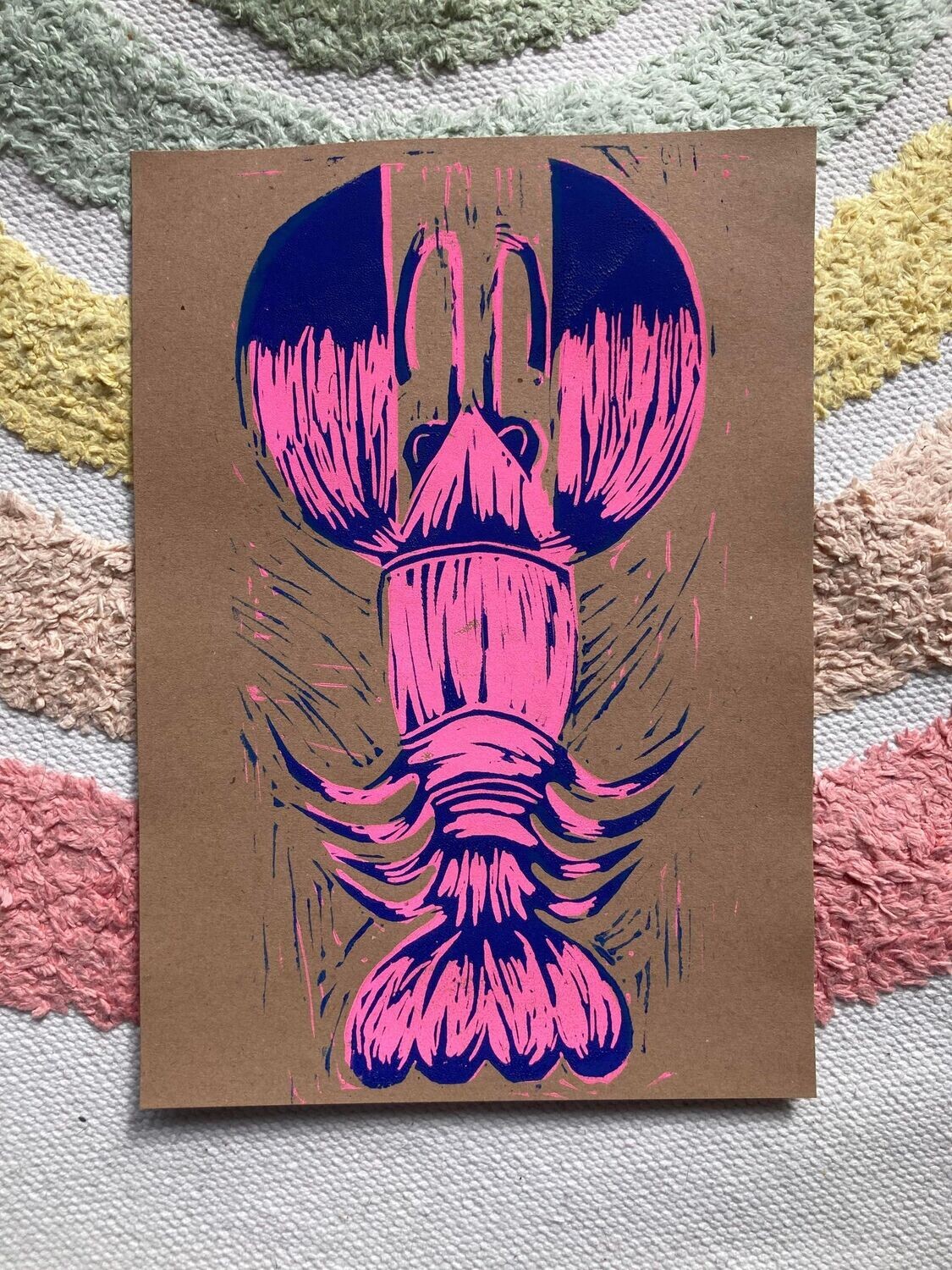 Linocut: Lobster