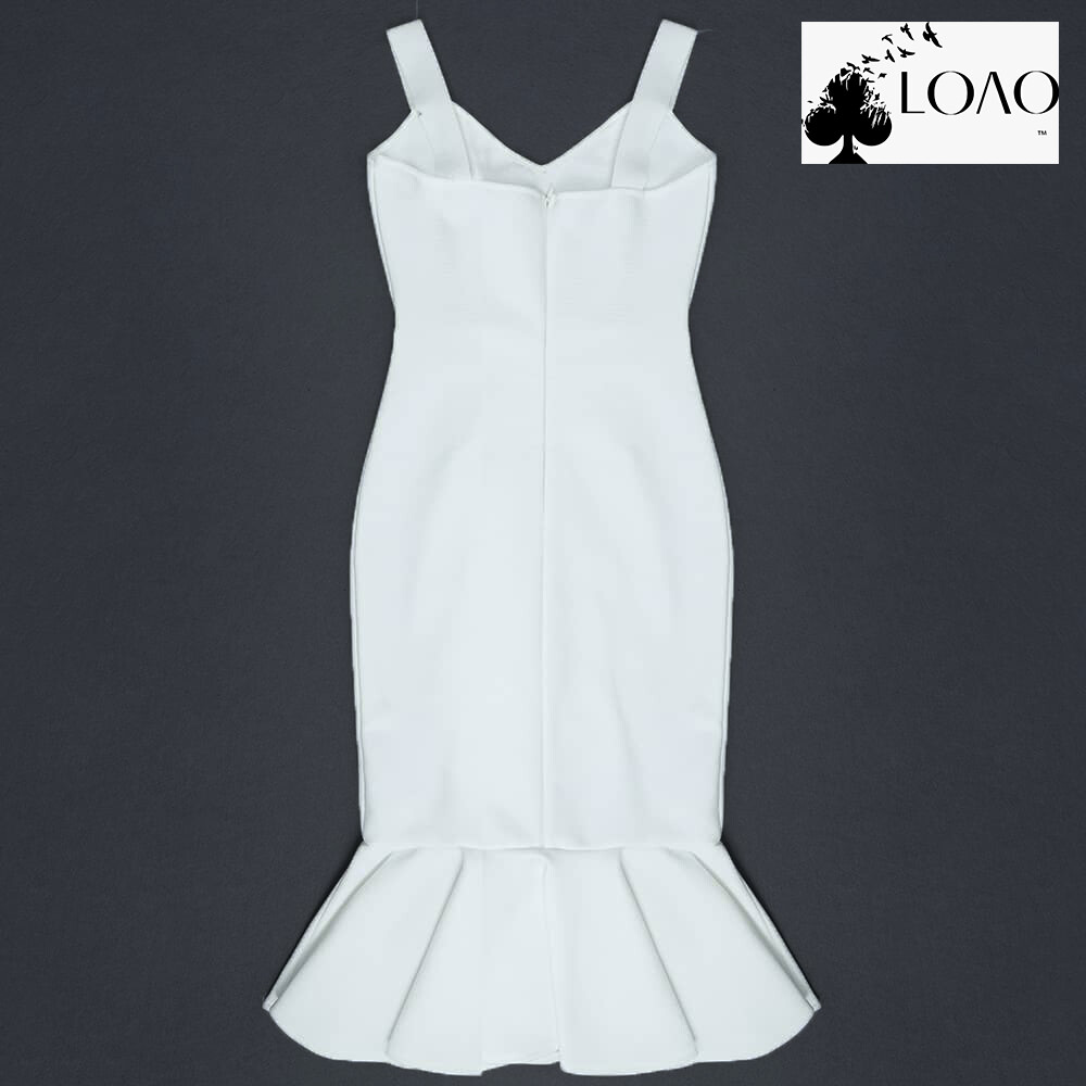 LOVO strap frill dress