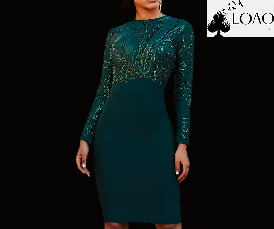 LOVO long sleeve tight dress
