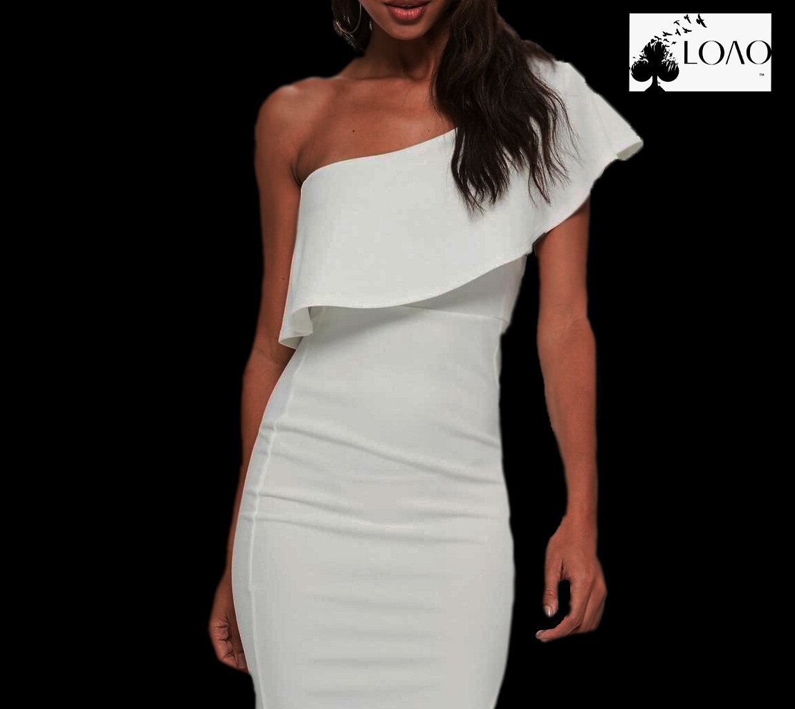 LOVO one-shoulder short dress