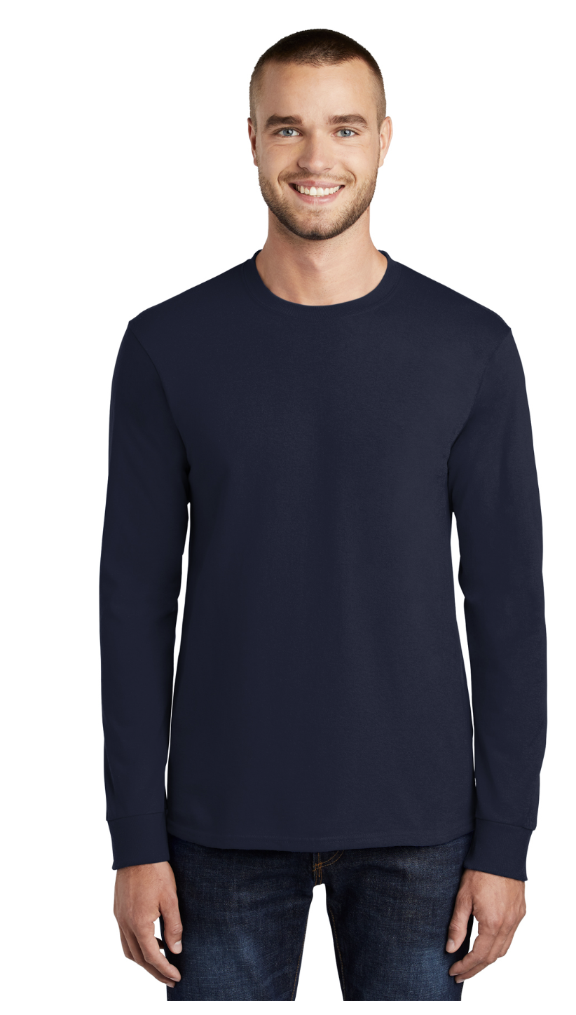 Port &amp; Company® Tall Long Sleeve Essential Pocket Tee