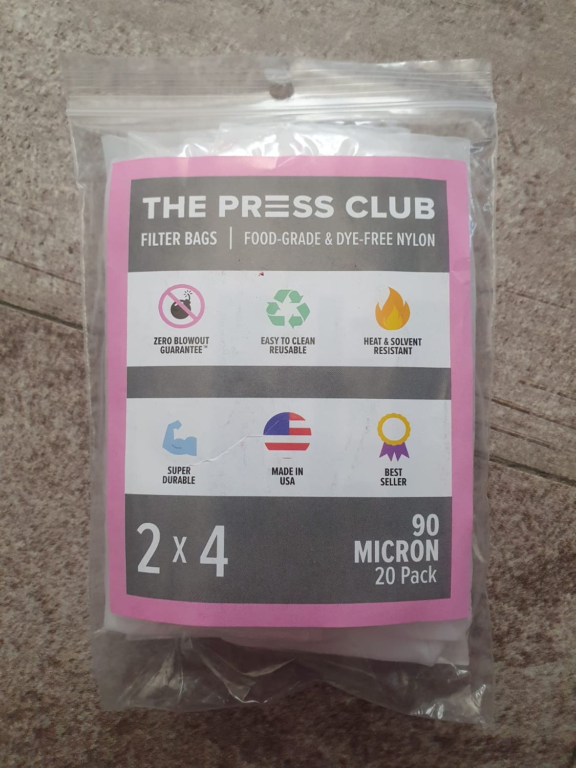 90 Micron 2X4 ROSIN BAGS (X20UN)
