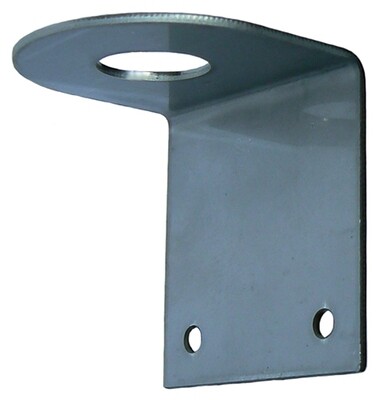 'L' mount bracket, Bonnet or boot stainless steel - 22mm hole