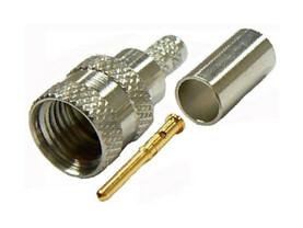 Mini UHF/MPL male crimp connector plug for RG58 coaxial cable, DC-2.5 GHz, 50 Ohms Mini UHF/MPL male crimp connector plug for RG58 coaxial cable, DC-2.5 GHz, 50 Ohms