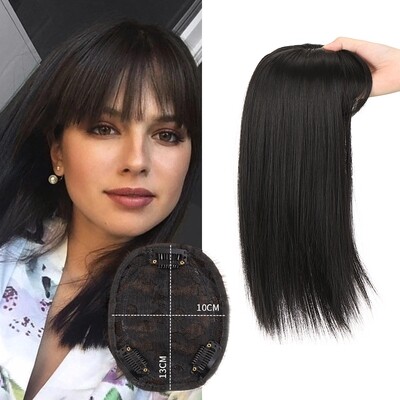 Top wig, hair piece, supplement the top hair volume, cover up gray hair