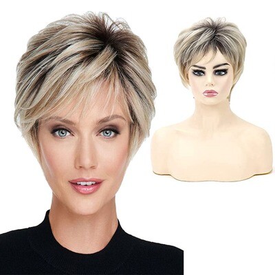 Short wig, full wrap type
