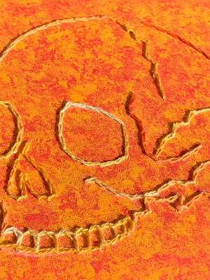Skull Embroidery (Customizable) - 8 in. X 10 in.