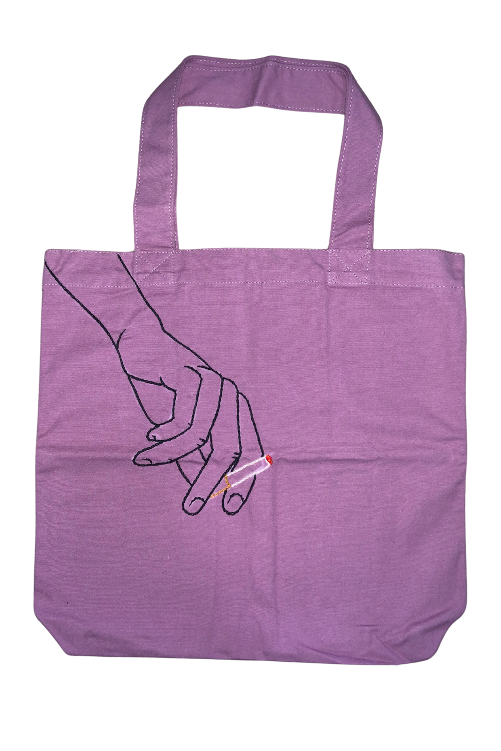 Embroidered Purple Cigarette Bag 15 in. X 15 in.