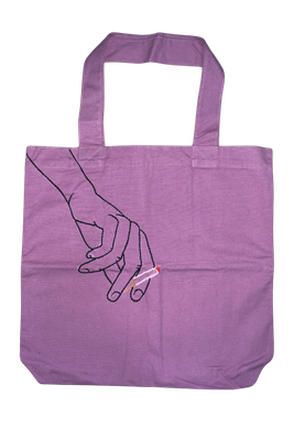 Embroidered Purple Cigarette Bag 15 in. X 15 in.