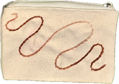 Embroidered Pop-Tart Mini Pouch - 3.5 in. X 5.5 in.