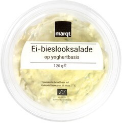 Ei-bieslook salade op yoghurtbasis