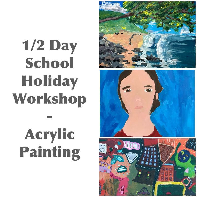 1/2 Day School Holiday Workshop - Acrylic Painting