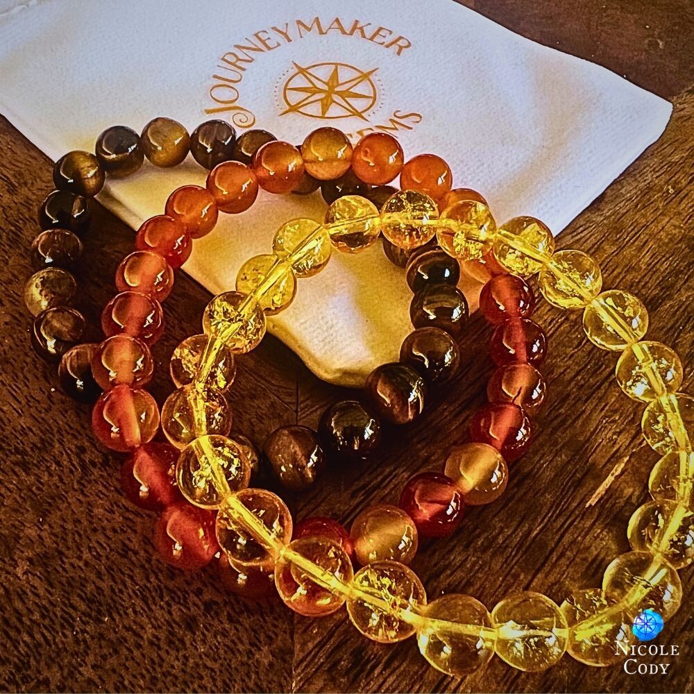 2024 CRYSTAL BRACELET SUPERSET -Citrine, Carnelian & Tiger Eye