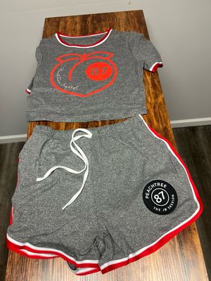 Ladies Gray short set Med