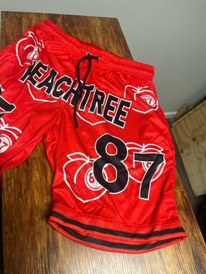Red White Logo Shorts