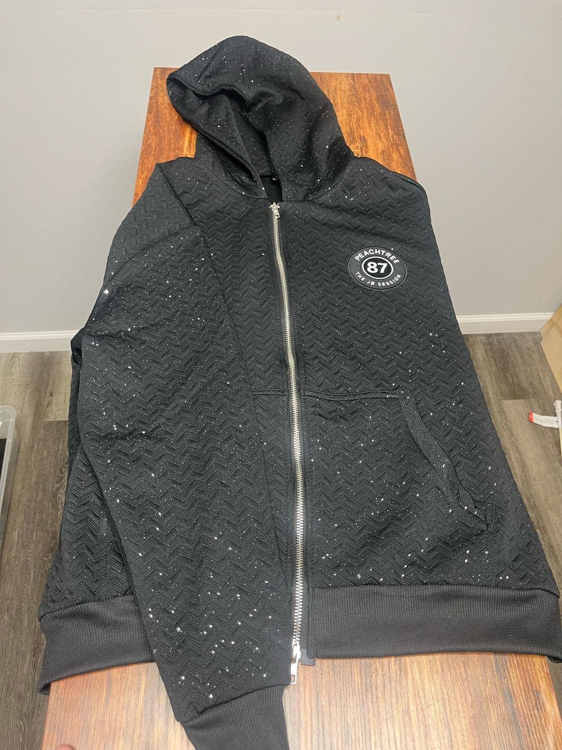 Black Rhinestone Peachtree87 Hoodie All Sizes