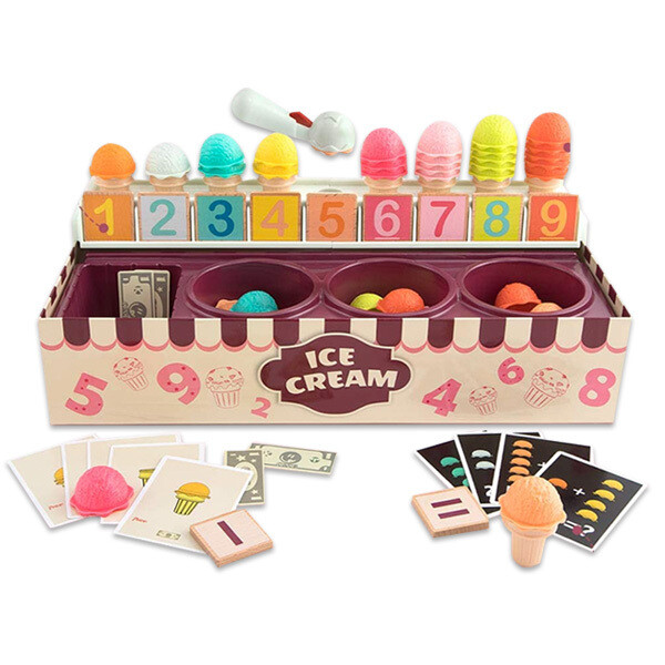 Colorful Number Cognitive Ice Cream Learning Box
