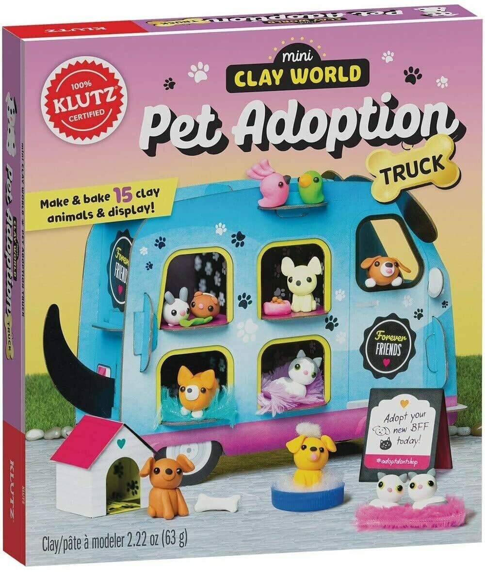 Pet Adoption Truck - Libro y kit manualidades Adopción de mascotas