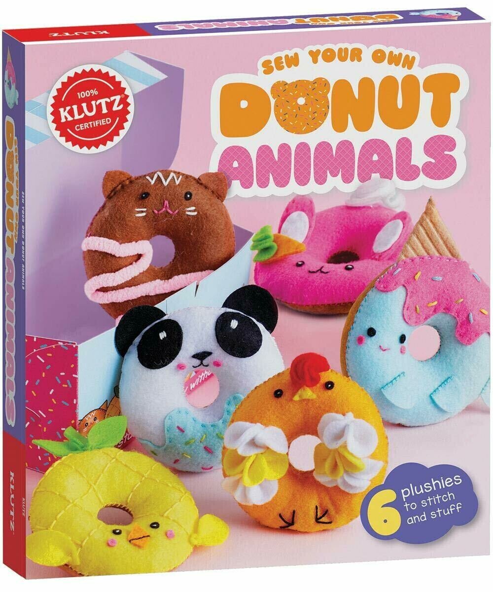Sew your own donut animals- Libro y kit de costura de donas