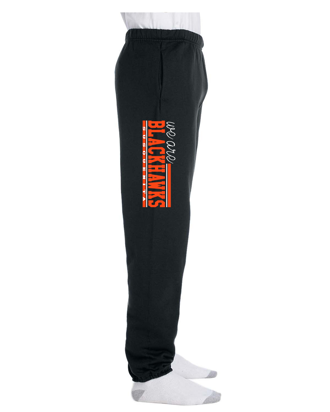 Adult Pocketed Sweatpant (Right Leg Print) - We Are Blackhawks