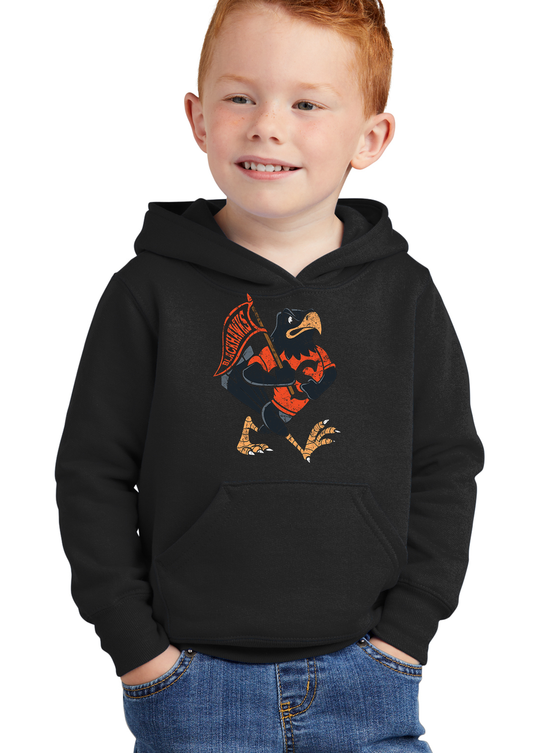 Toddler Retro Hawk w/ Banner Hoodie