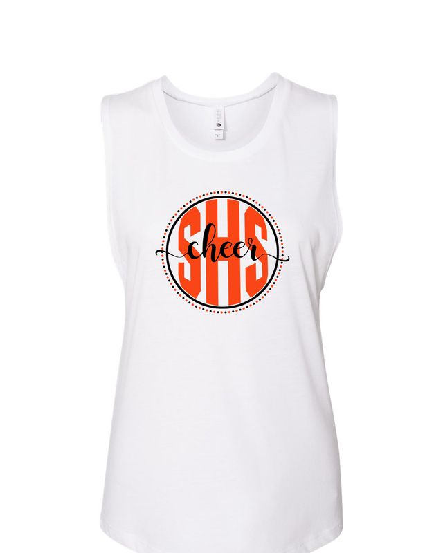 Ladies Muscle Tank - Circle Design