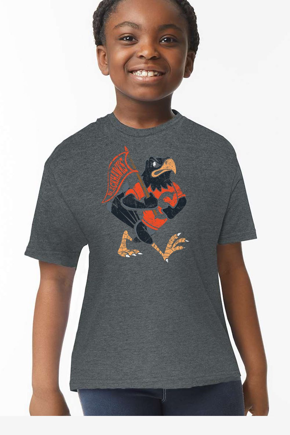 Youth T-Shirt - Retro Hawk w/ Banner
