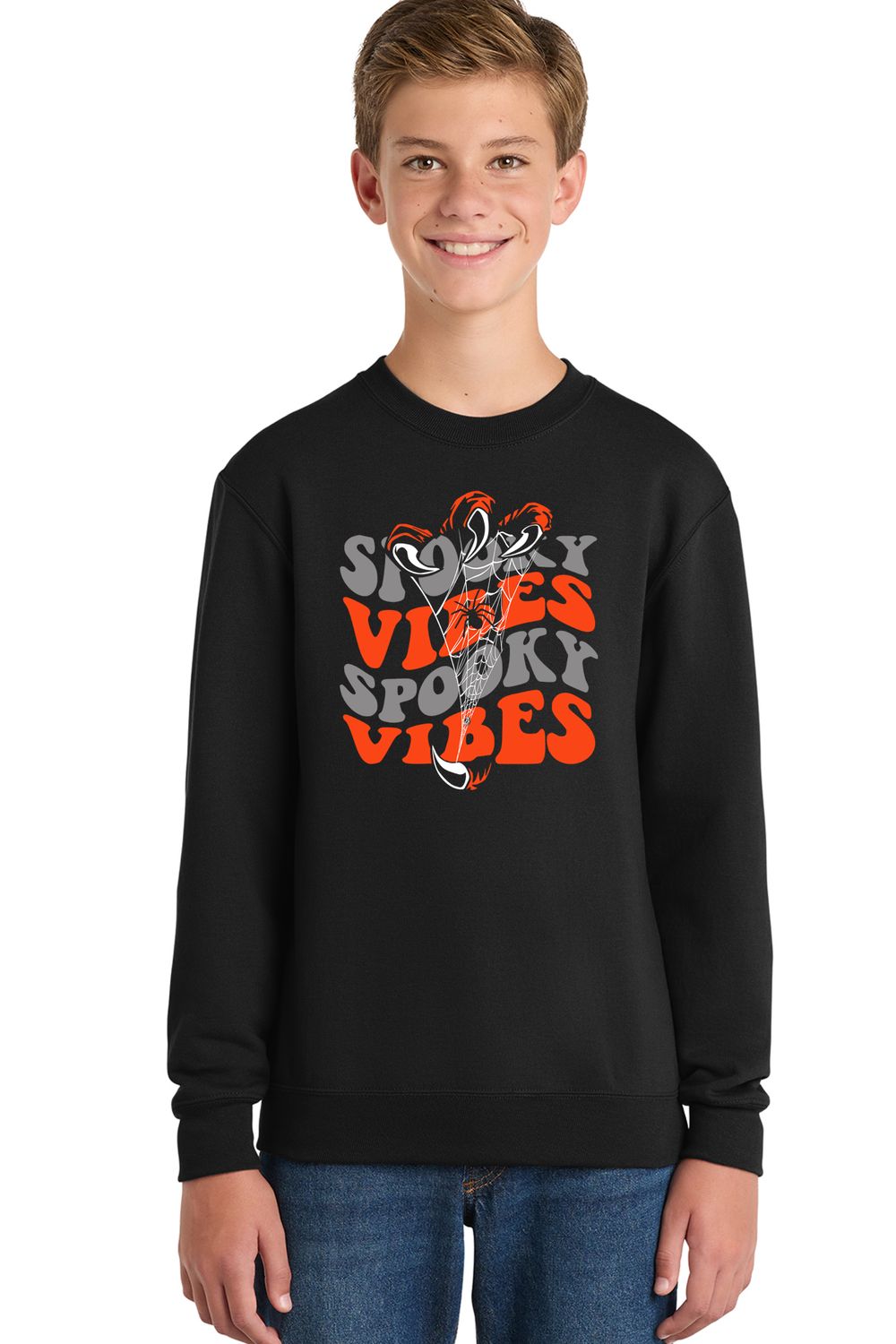 Youth Crewneck Sweatshirt - Spooky Vibes