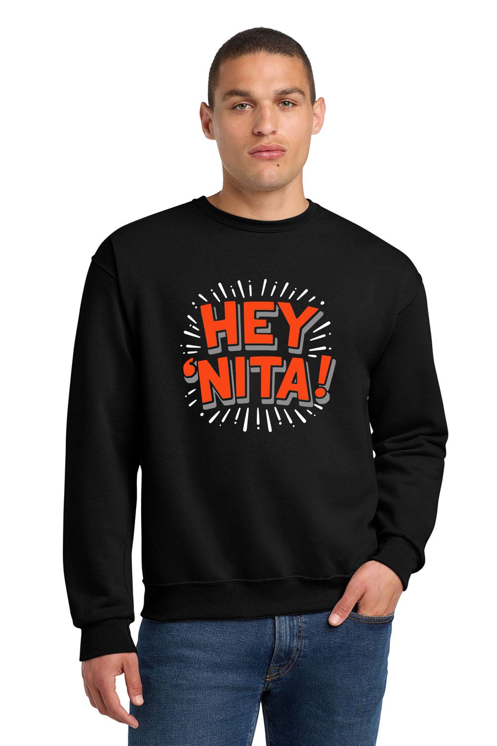 Adult Fleece Crewneck - Hey &#39;Nita