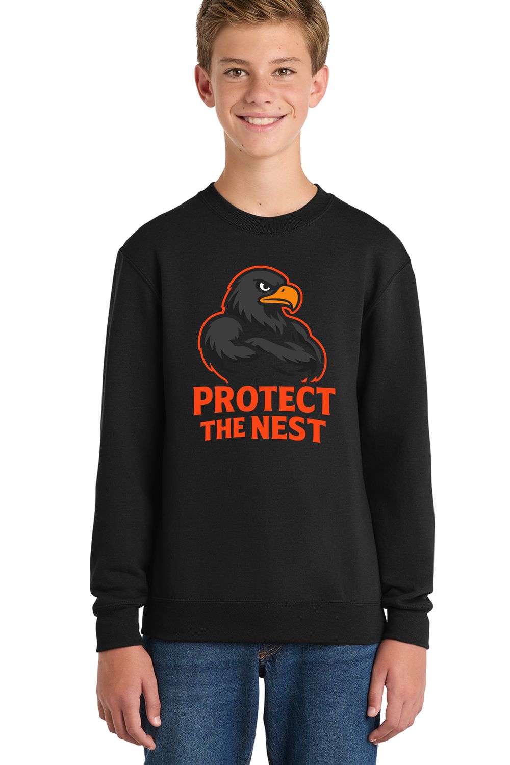 Youth Crewneck Sweatshirt - Protect the Nest
